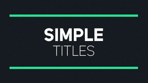 Simple Titles - Download Videohive 19254004