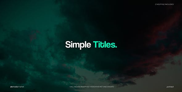 Simple Titles - Download Videohive 20516045