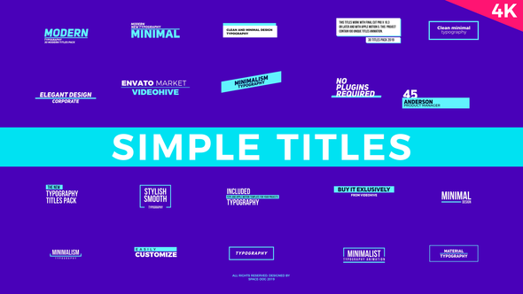 Simple Titles | FCPX or Apple Motion - Download Videohive 23165793