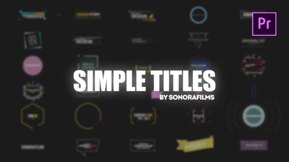 Simple Titles For Premiere - Download Videohive 32202271