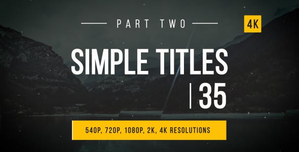 Simple Titles / Lower Thirds - Videohive 14914390 Download
