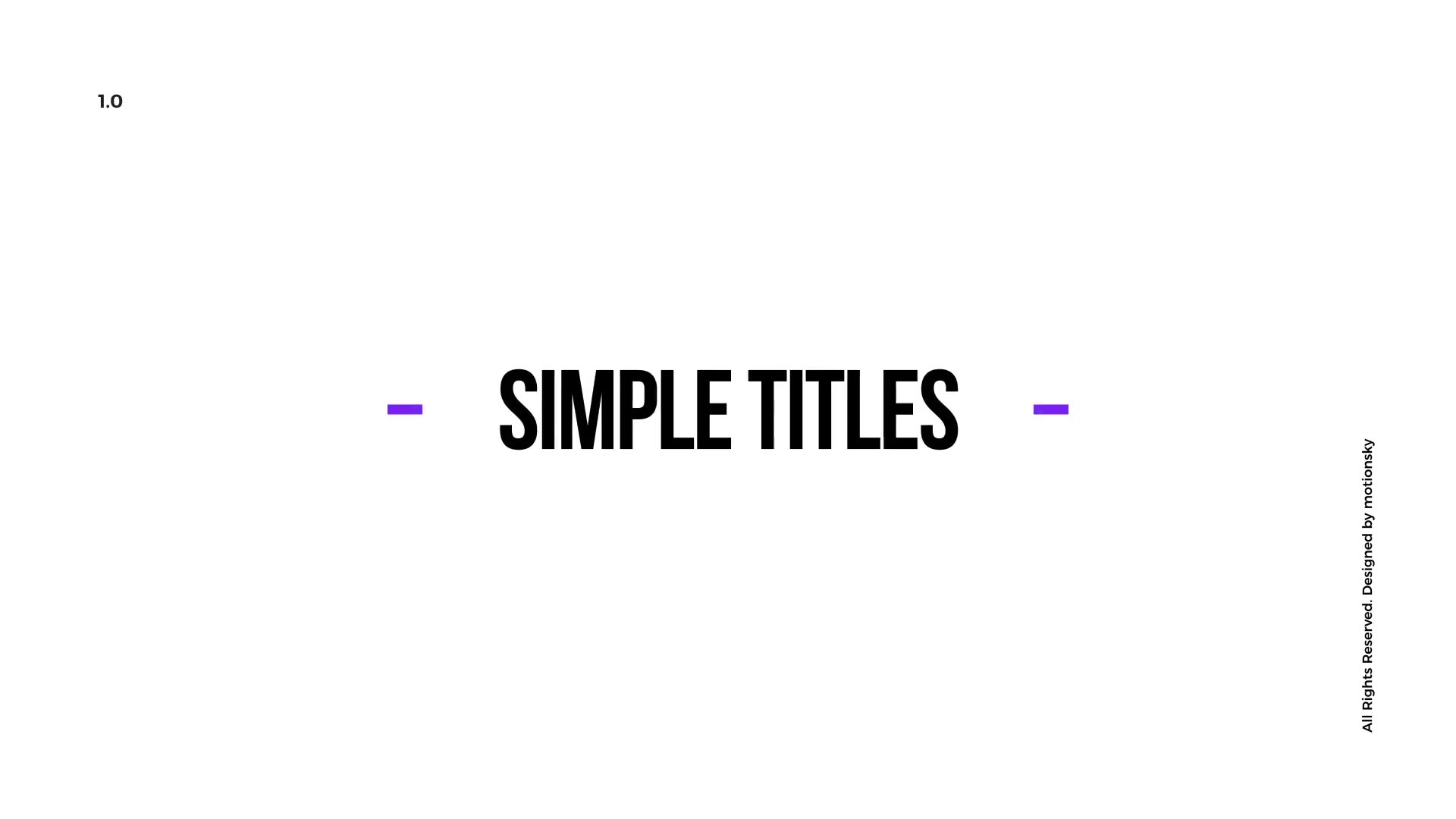 Simple Titles Pack Videohive 24281178 After Effects Image 3
