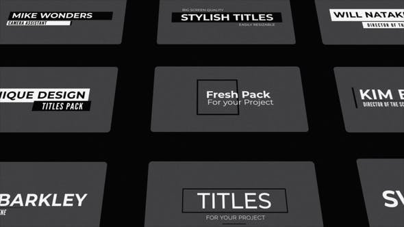 Simple Titles/Lower Thirds Pack - 38856718 Videohive Download