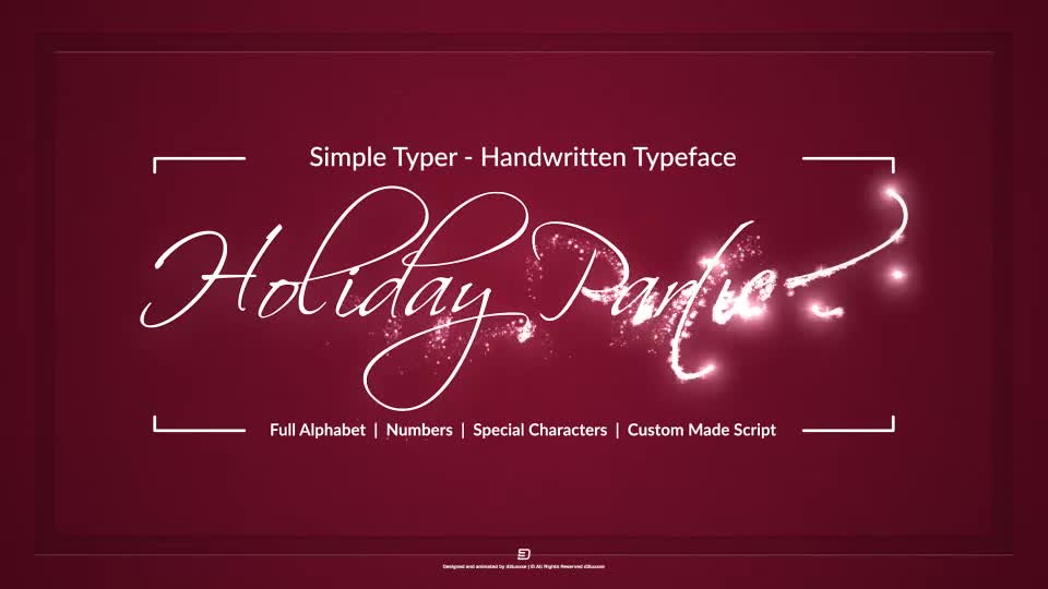 Simple Typer Holiday Particles Handwritten Typeface - Download Videohive 22733481