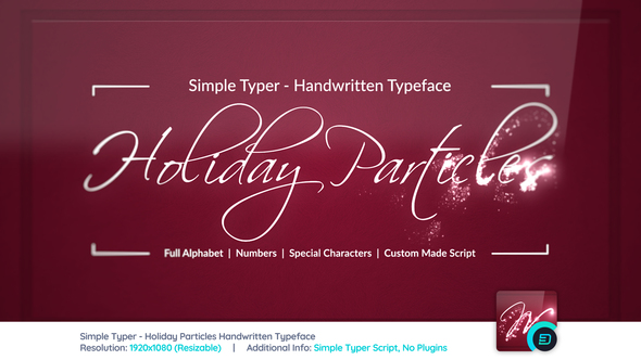 Simple Typer Holiday Particles Handwritten Typeface - Download Videohive 22733481