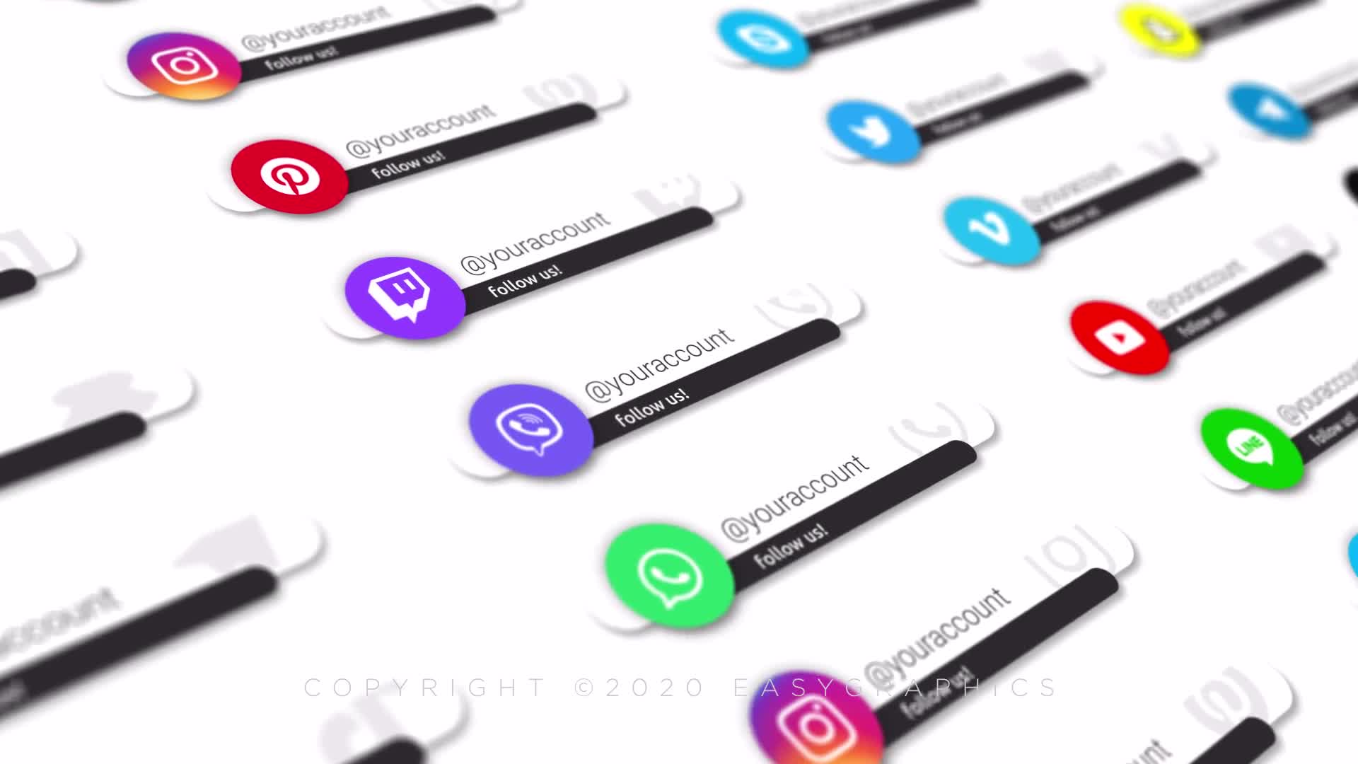 Simple White Social Media Lower Thirds Videohive 29808170 Premiere Pro Image 1
