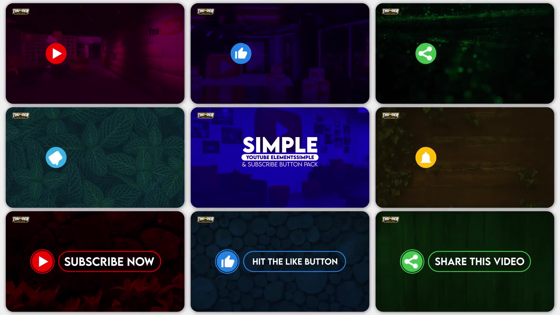 Simple YouTube Elements And Subscribe Button Pack Videohive 36080402 After Effects Image 2