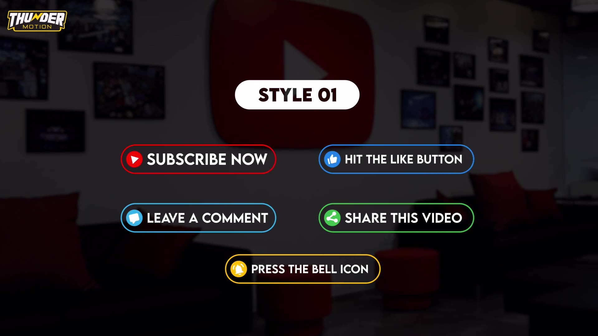 Simple YouTube Elements And Subscribe Button Pack Videohive 36080402 After Effects Image 5
