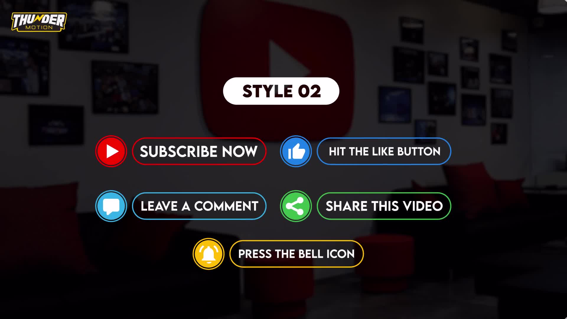 Simple YouTube Elements And Subscribe Button Pack Videohive 36080402 After Effects Image 7