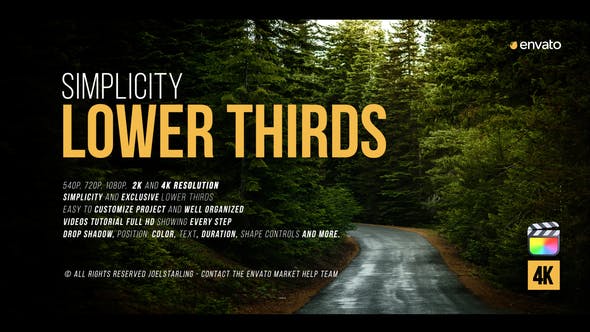 Simplicity Lower Thirds for FCPX - 38579364 Download Videohive