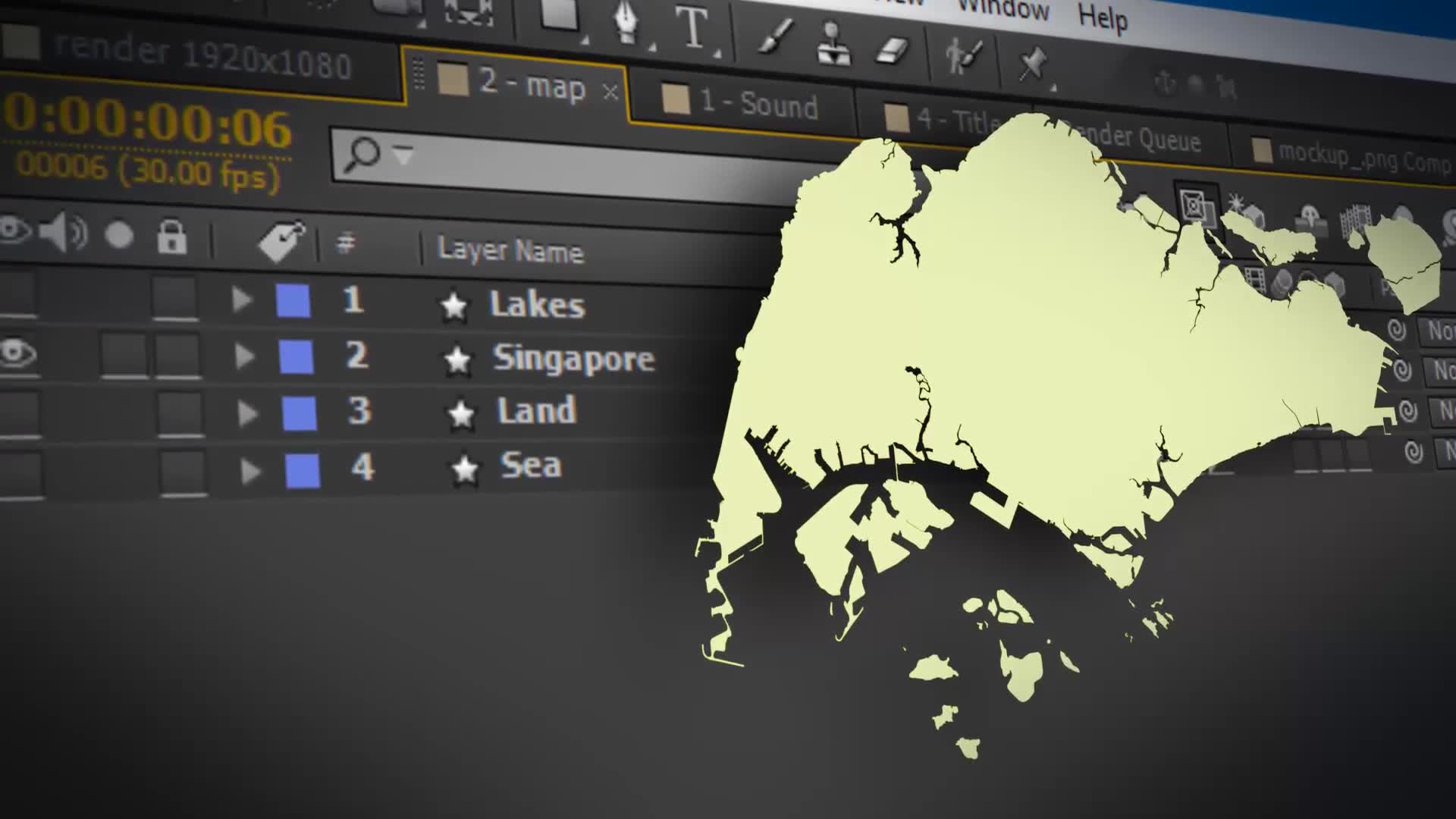 Singapore Animated Map Republic of Singapore Map Kit Videohive 24310673 After Effects Image 2