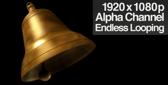 Single Bell Ringing Alpha Channel + Loop - 1965902 Download Videohive