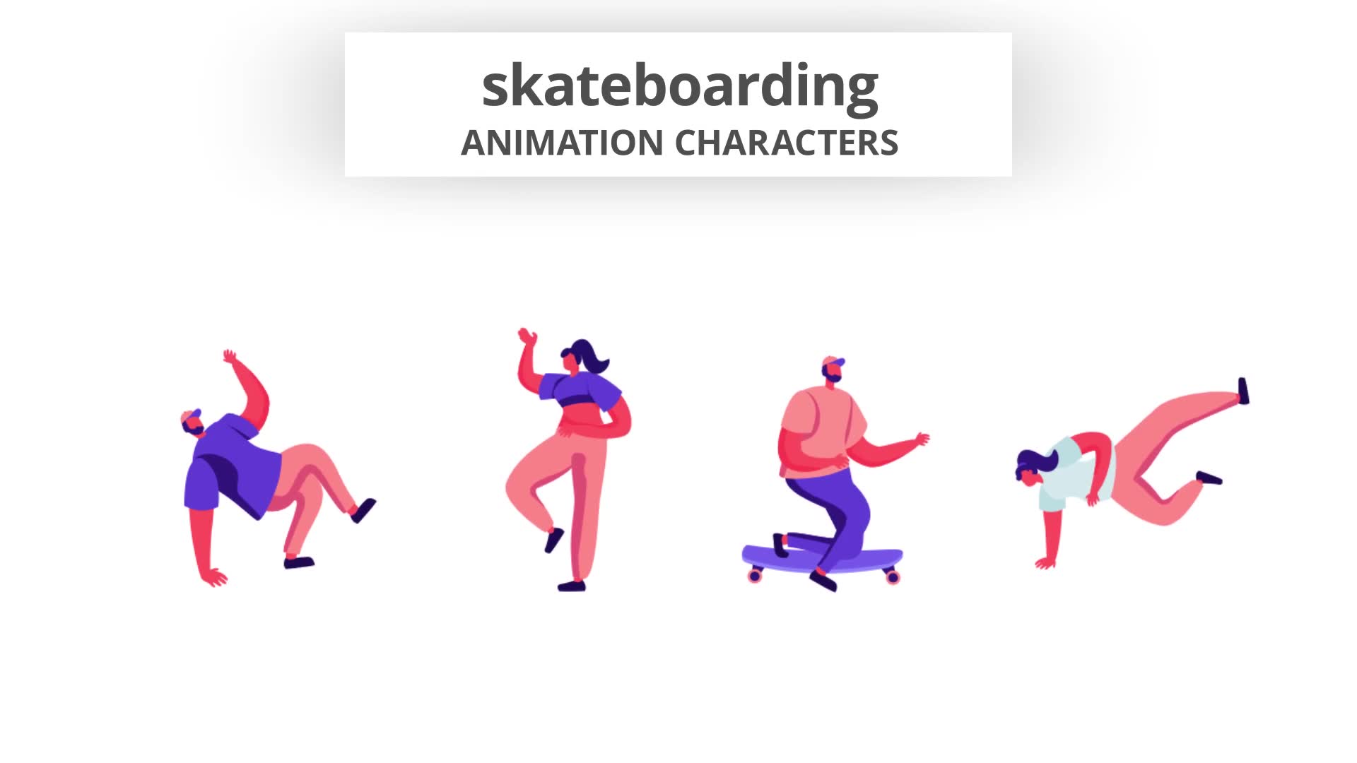 Skateboarding Character Set Videohive 30142953 After Effects Image 10