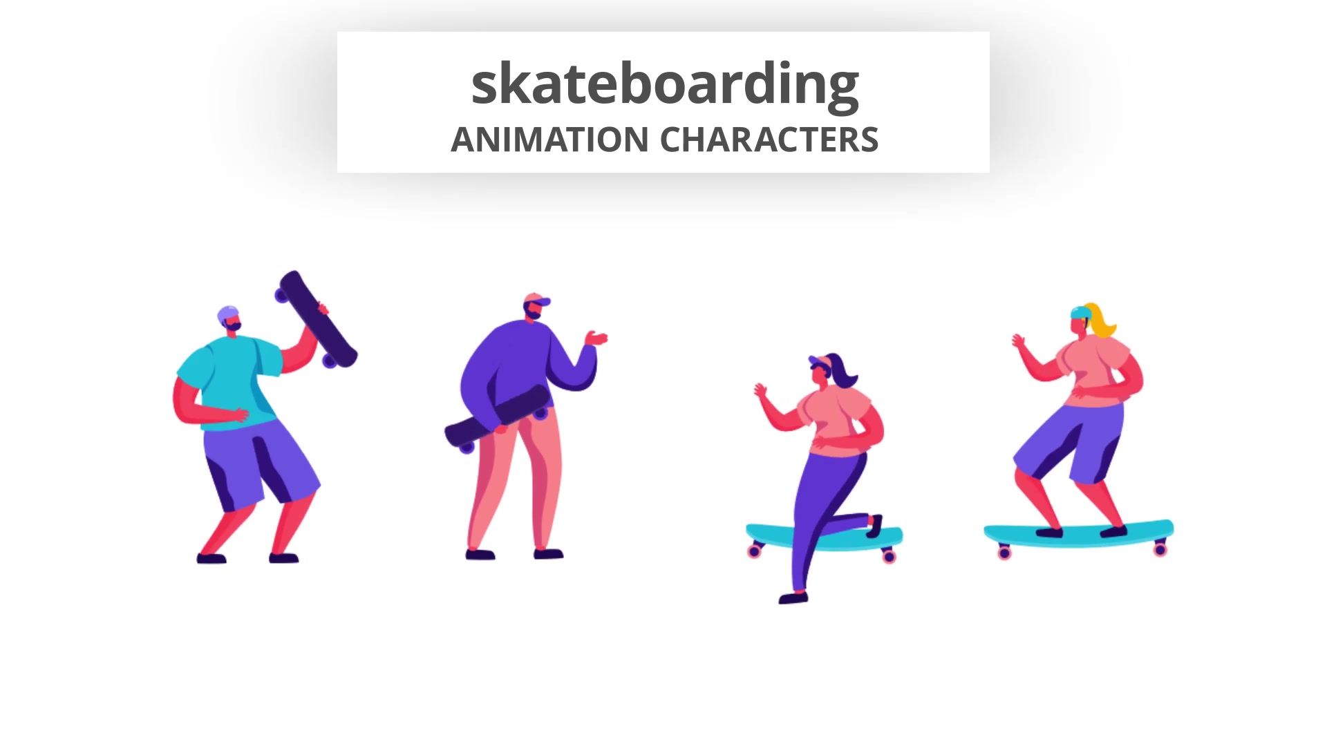 Skateboarding Character Set Videohive 30142953 After Effects Image 4