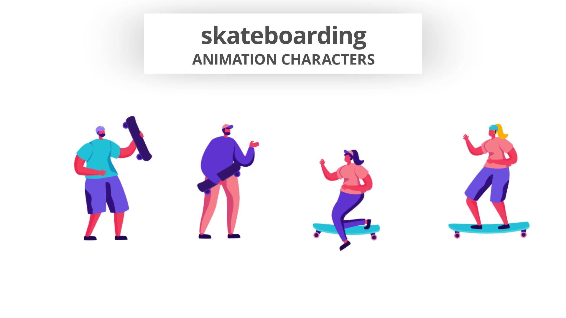 Skateboarding Character Set Videohive 30142953 After Effects Image 5