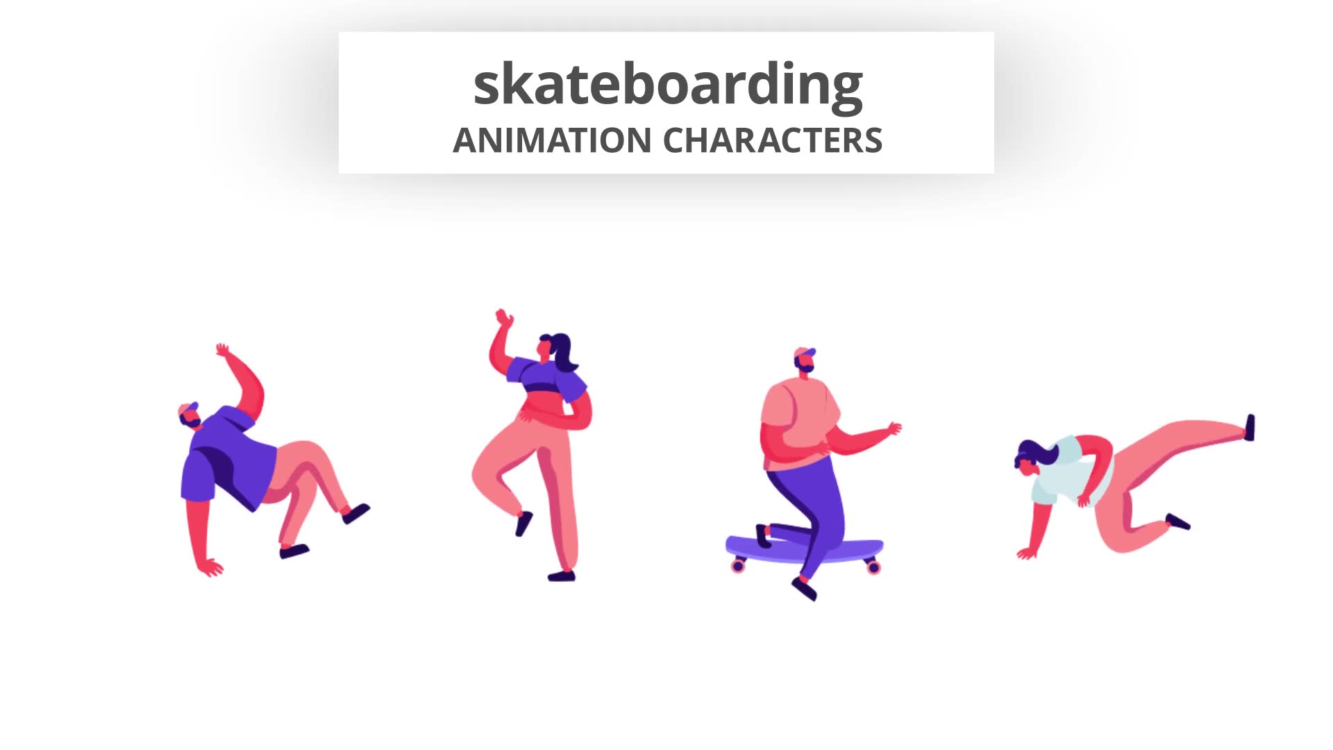 Skateboarding Character Set Videohive 30142953 After Effects Image 9
