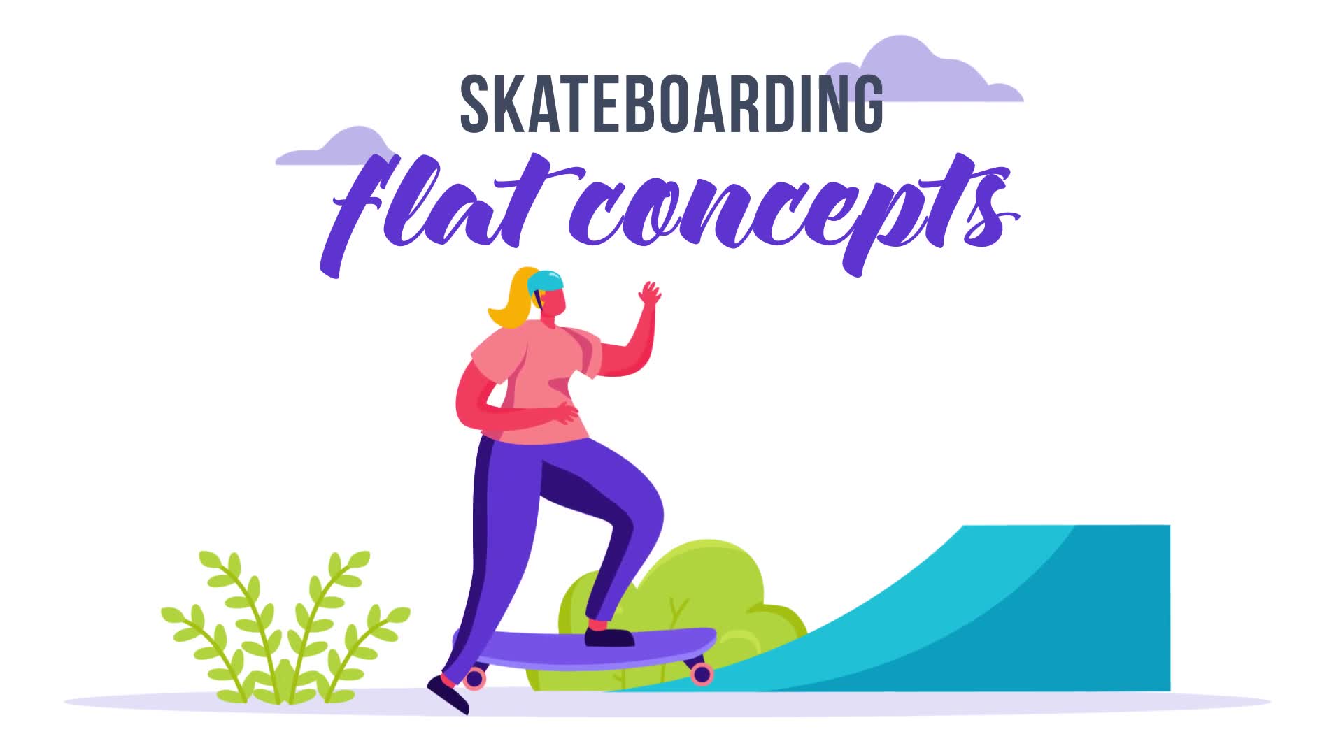 Skateboarding Flat Concept Videohive 33212638 After Effects Image 2