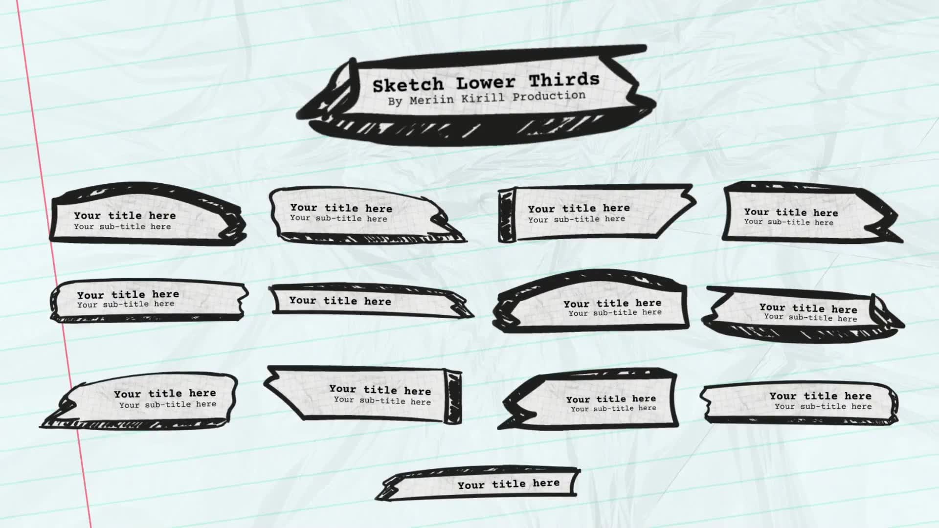 Sketch Lower Thirds Videohive 28299750 Premiere Pro Image 2
