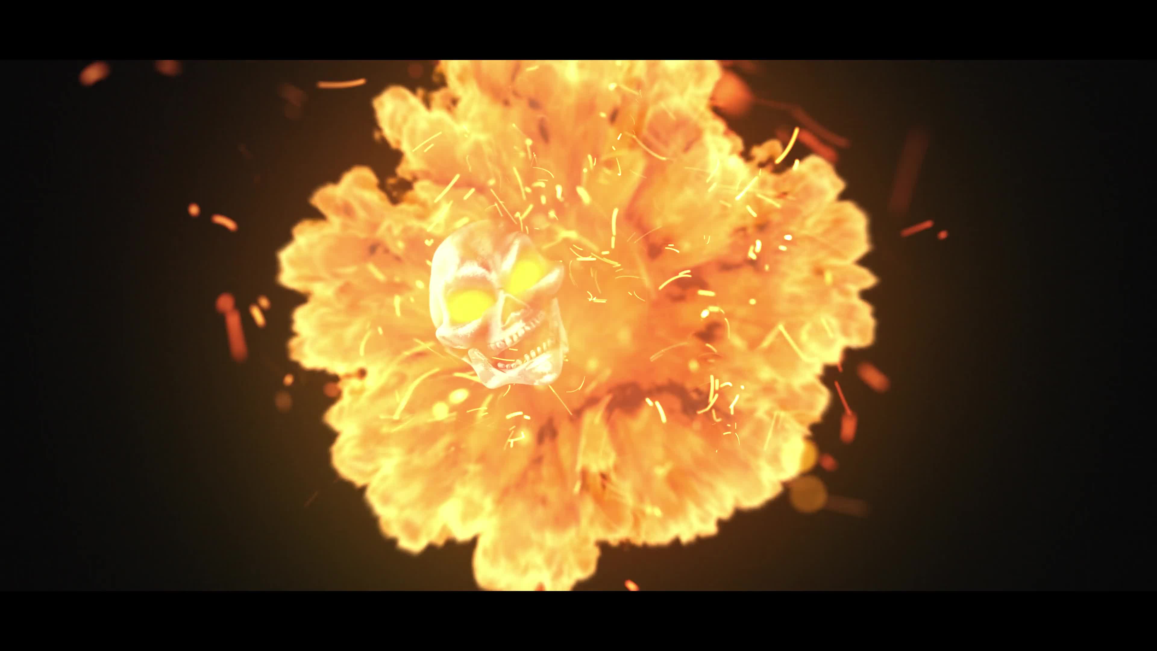 flaming skull adobe after effects download