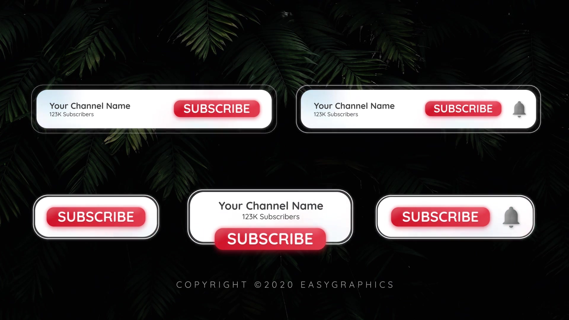 Sleek Youtube Subscribe Button Pack Videohive 27973336 Premiere Pro Image 4