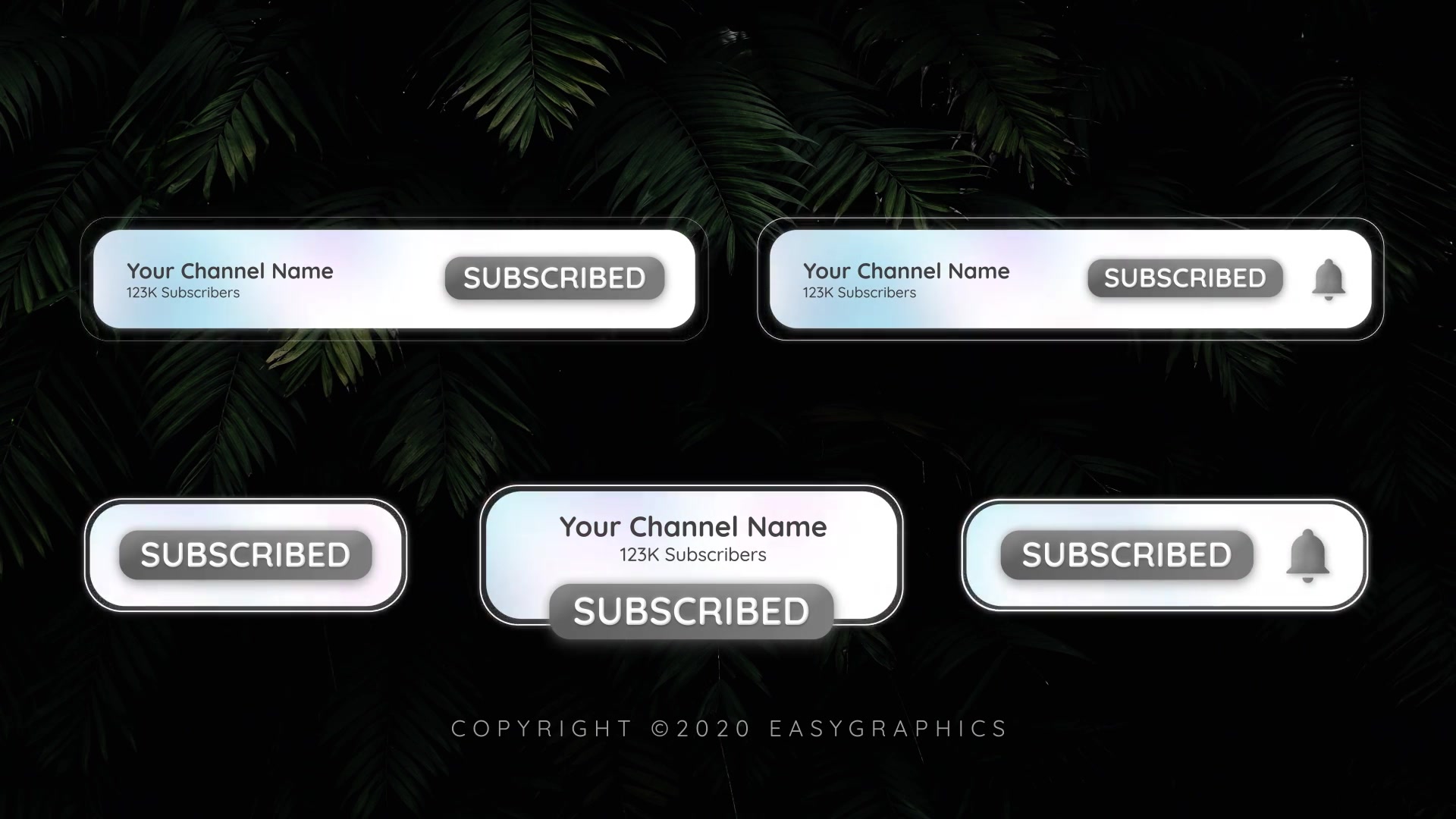 Sleek Youtube Subscribe Button Pack Videohive 27973336 Premiere Pro Image 5