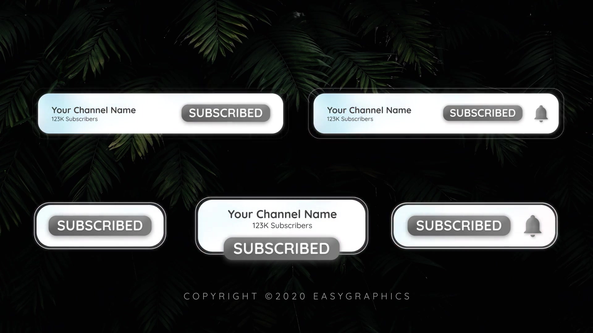 Sleek Youtube Subscribe Button Pack Videohive 27973336 Premiere Pro Image 6