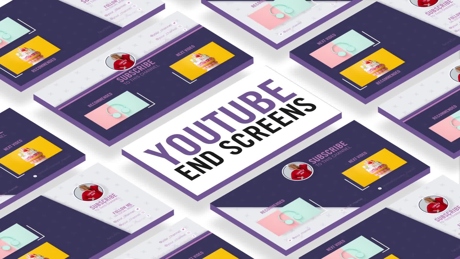 Slice Youtube End Screens Videohive 30180371 After Effects Image 1