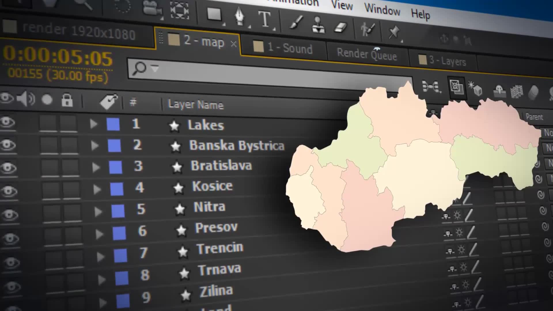 Slovakia Map Slovak Republic Map Kit Videohive 24264156 After Effects Image 2