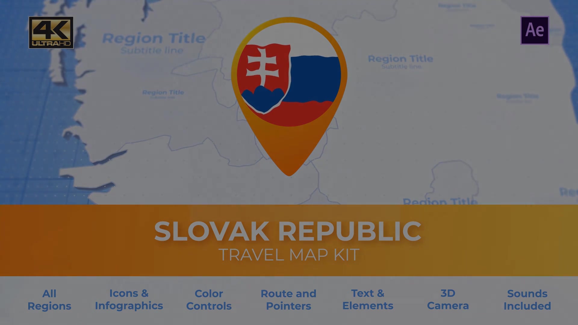Slovakia Map Slovak Republic Travel Map Videohive 29936154 After Effects Image 13