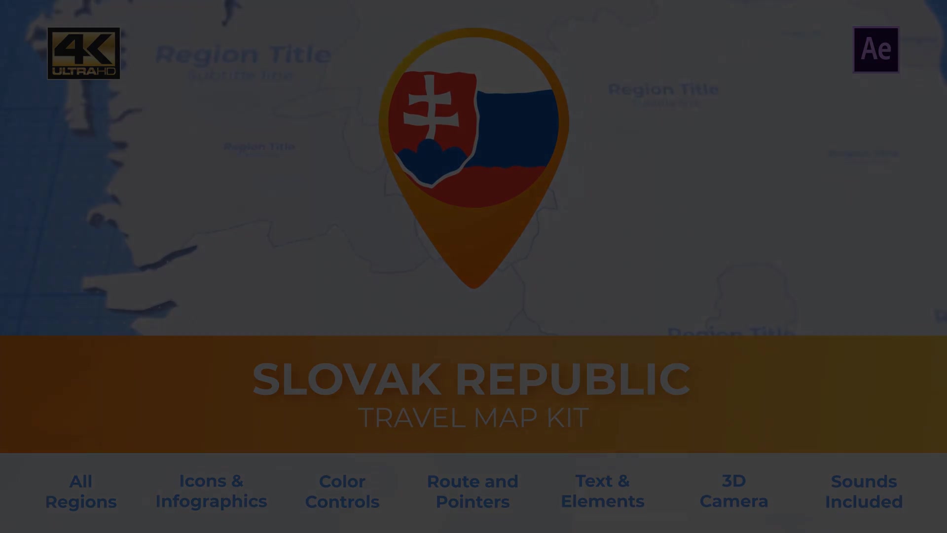 Slovakia Map Slovak Republic Travel Map Videohive 29936154 After Effects Image 6