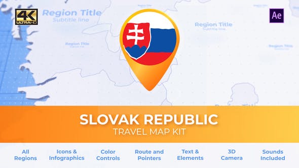 Slovakia Map Slovak Republic Travel Map - Download Videohive 29936154