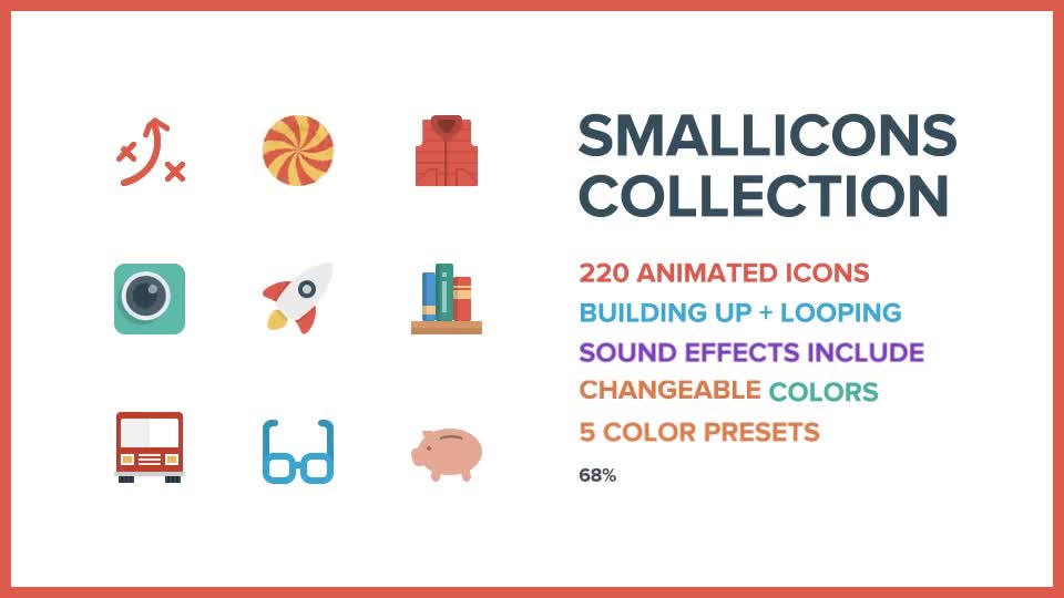 Smallicons — 220 Animated Icons Videohive 11454380 After Effects Image 1
