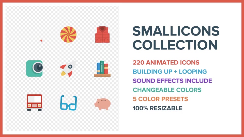 Smallicons — 220 Animated Icons Videohive 11454380 After Effects Image 12