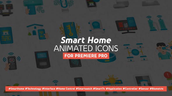 Smart Home Modern Flat Animated Icons Mogrt - Videohive 33520906 Download