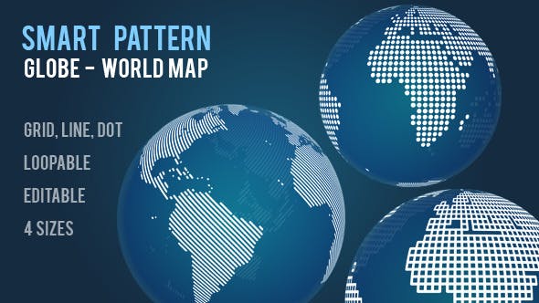 Smart Pattern Globe World Map Generator - Videohive Download 9467123
