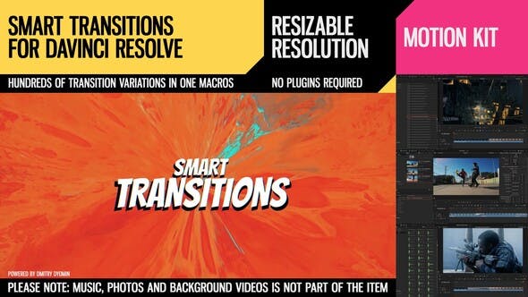 Smart Transitions for DaVinci Resolve - Videohive 29829625 Download