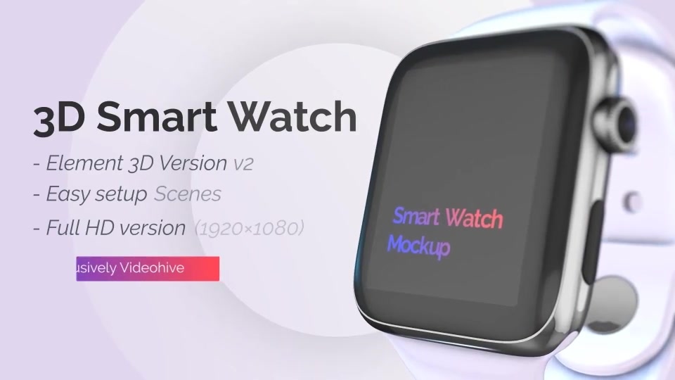 Smart Watch 3D Model Mockup App Promo Videohive 23385934 After Effects Image 12