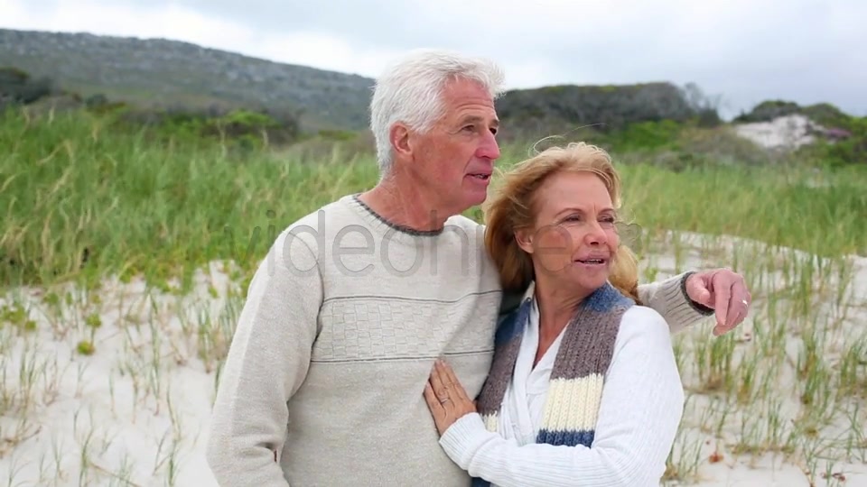Smiling Retired Couple Standing On The Beach  Videohive 8435982 Stock Footage Image 5