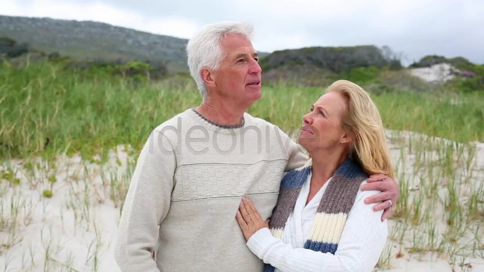 Smiling Retired Couple Standing On The Beach  Videohive 8435982 Stock Footage Image 6