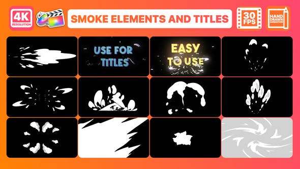 Smoke Elements and Titles | FCPX - Download 33071609 Videohive