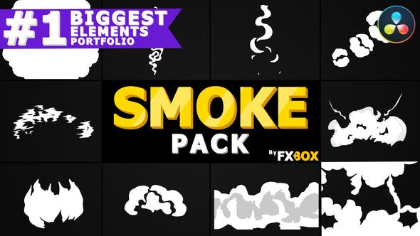 Smoke Elements and Transitions Pack | DaVinci Resolve - 38986999 Videohive Download