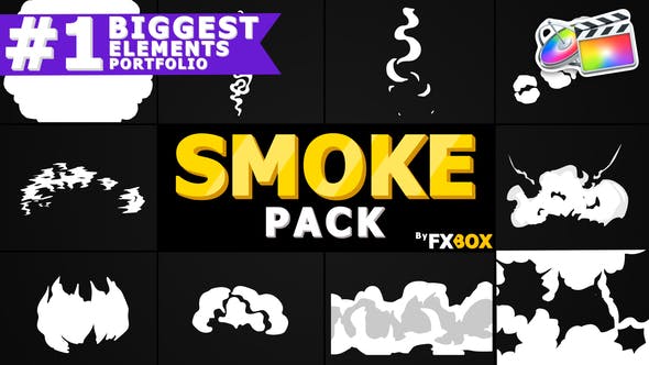 Smoke Elements and Transitions Pack | FCPX - Download 23550110 Videohive
