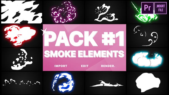 Smoke Elements Pack 01 | Premiere Pro MOGRT - 23484917 Download Videohive
