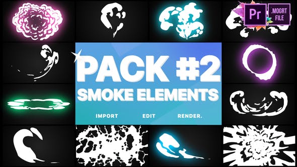 Smoke Elements Pack 02 | Premiere Pro MOGRT - Download Videohive 24495557