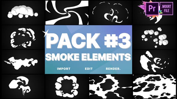 Smoke Elements Pack 03 | Premiere Pro MoGRT - 24982316 Videohive Download
