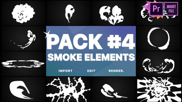 Smoke Elements Pack 04 | Premiere Pro MOGRT - Download Videohive 26192473