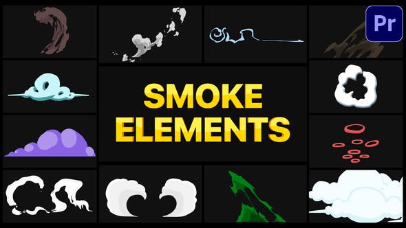 Smoke Elements Pack | Premiere Pro MOGRT - 29301530 Videohive Download