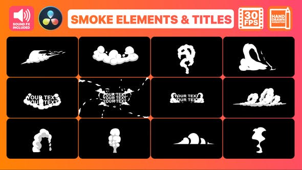 Smoke Elements Transitions And Titles | DaVinci Resolve - Download 33805614 Videohive