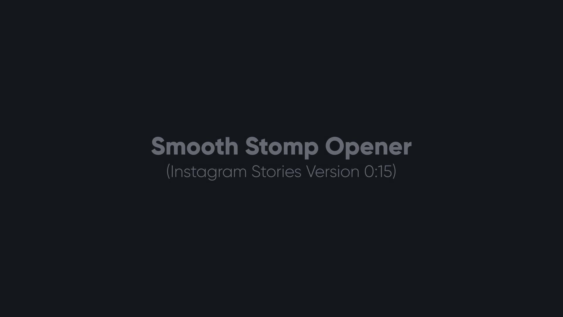 Smooth Stomp Opener Videohive 29487821 After Effects Image 8