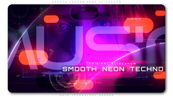 Smooth Techno Neon Slideshow - Videohive Download 22532962